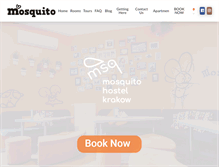 Tablet Screenshot of mosquitohostel.com